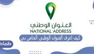 كيف اعرف العنوان الوطني الخاص بي