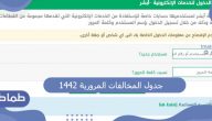 جدول المخالفات المرورية 1442 في السعودية وطريقة الاستعلام عن المخالفات