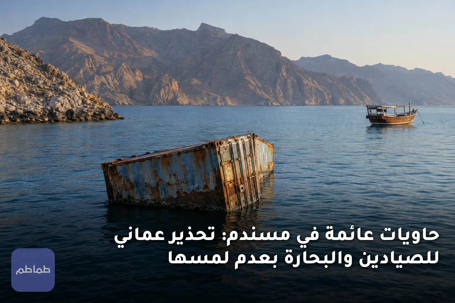 حاويات عائمة في مسندم: تحذير عماني للصيادين والبحارة بعدم لمسها