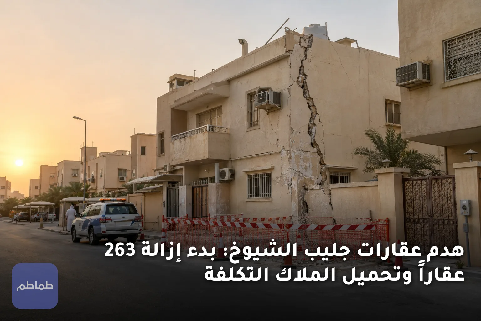 هدم عقارات جليب الشيوخ: بدء إزالة 263 عقاراً وتحميل الملاك التكلفة